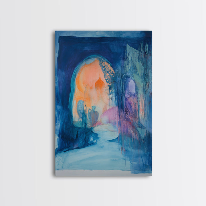 Mystical Arch, Moroccan Wall Art, Wabi Sabi Wall Art, Dark Romance Painting, Moody Art, Canvas Print, Living Room Art