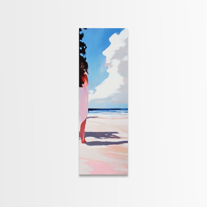 Beach Reflection, Coastal, Minimalist, Canvas Print, Modern Wall Art, Seaside Decor, Ocean Painting, Living Room Wall Art
