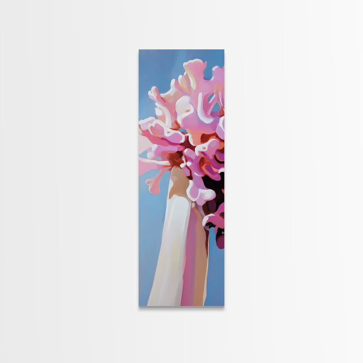 Romantic Bloom, Abstract Flowers, Pastel Art, Canvas Print, Feminine Home Decor, Minimalist Painting, Bedroom Aesthetic, Spring Wall Art