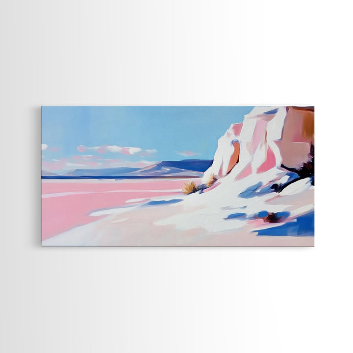 Desert Oasis, Sandstone Cliffs, Southwest Serenity, Canvas Print, Boho Wall Art, Earthy Decor, Rustic Bedroom Art, Scenic Escape