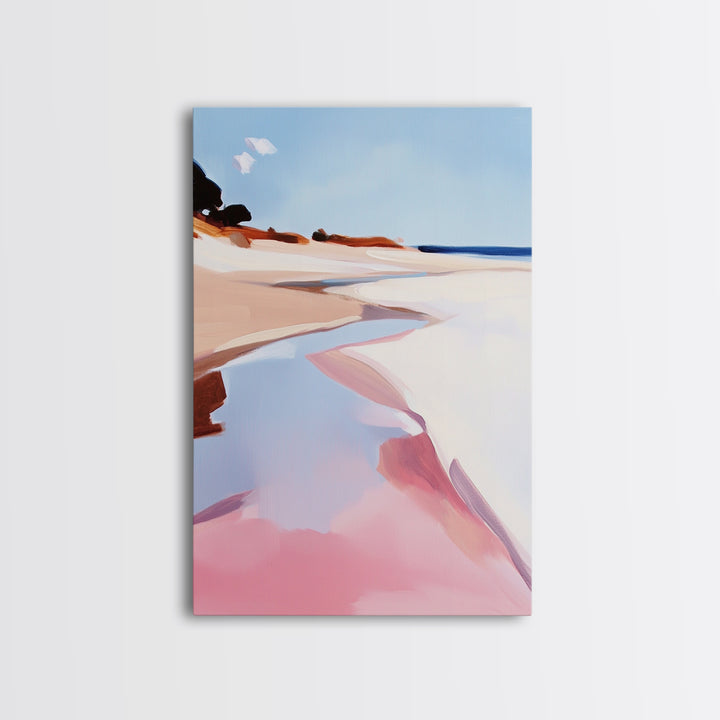 Beach Serenity, Coastal Art, Abstract Seascape, Modern Home Decor, Minimalist Ocean, Canvas Print, Living Room Wall Art, Beach House