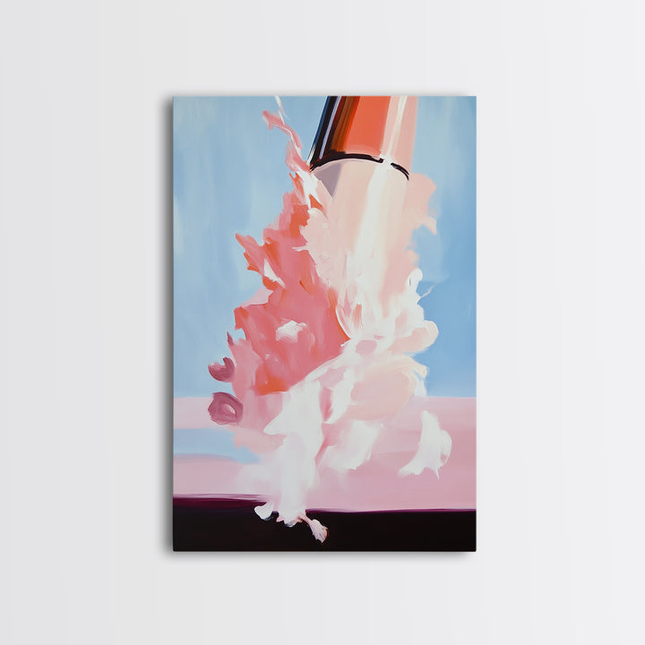 Cosmic Blast, Space Art, Sci-Fi Painting, Framed Canvas Print, Futuristic Wall Art, Modern Home Decor, Space Exploration Artwork