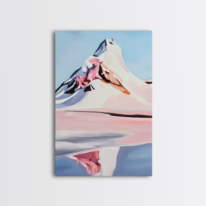 Cherry Blossom Painting, Pink Floral Art, Nature Wall Decor, Framed Canvas Print, Spring Aesthetic, Bedroom Wall Art, Romantic Floral