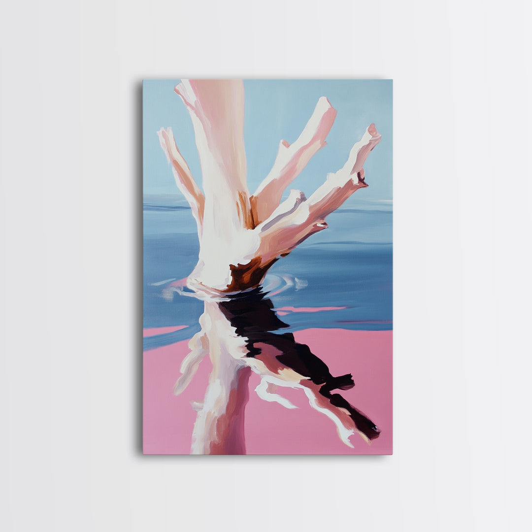 Abstract, Ocean Reflection, Coastal Art, Canvas Print, Modern Beach Wall Art, Minimalist Decor, Water Painting, Living Room Wall Art