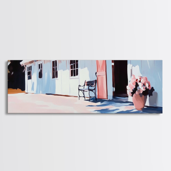 Coastal Barn, rustic farmhouse decor, country wall art, modern country print, neutral home decor, framed canvas print, bedroom art