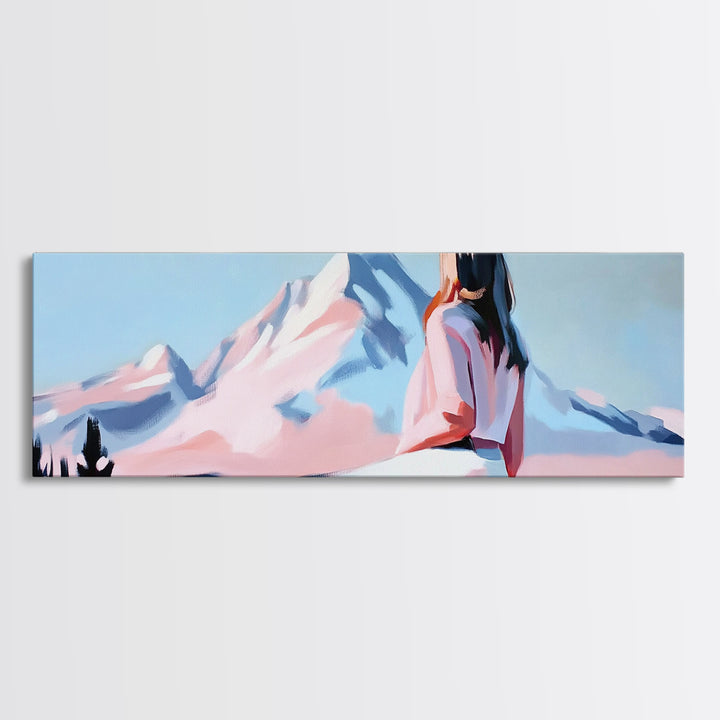 Serene Waters, Abstract Beach, Coastal Vibes, Soft Pastels, Canvas Print, Minimalist Art, Bedroom Wall Art, Contemporary Seascape