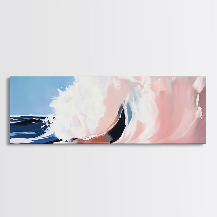 Rolling Wave, Ocean Motion, Coastal Energy, Surf Aesthetic, Canvas Print, Modern Beach Art, Living Room Wall Art, Nautical Decor