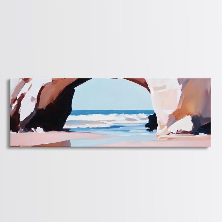 Ocean Arch, Coastal Landscape, Seaside Art, Canvas Print, Beach Wall Art, Living Room Decor, Nautical Wall Art, Modern Minimalist Art