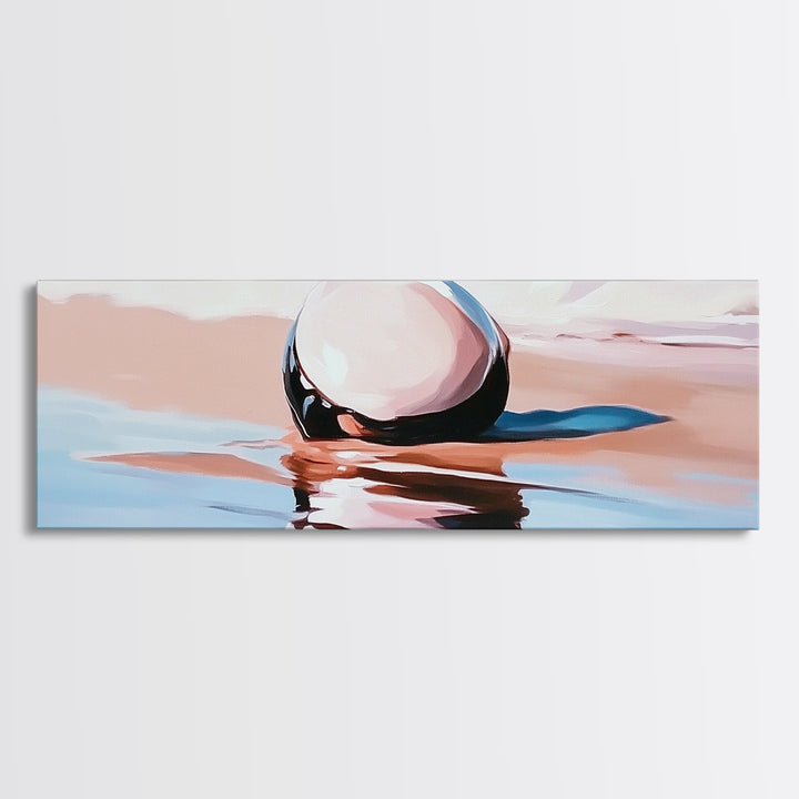 Ocean Reflection, Beach Art, Coastal Decor, Canvas Print, Minimalist Wall Art, Modern Seascape, Nautical Art, Bedroom Wall Art