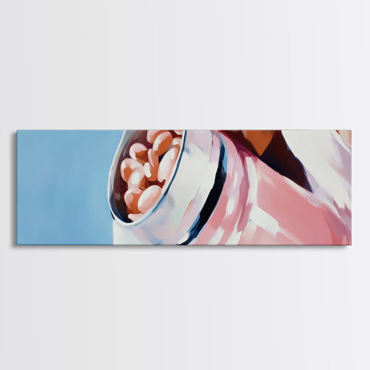 Coffee Beans Painting, Kitchen Wall Art, Warm Aesthetic Print, Coffeehouse Decor, Large Canvas Print, Modern Minimalist Art, Cafe Decor