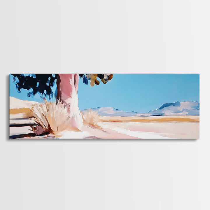 Desert Tree, Sunset Landscape, Southwest Art, Modern Wall Decor, Canvas Print, Minimalist Art, Living Room Wall Art, Rustic Decor
