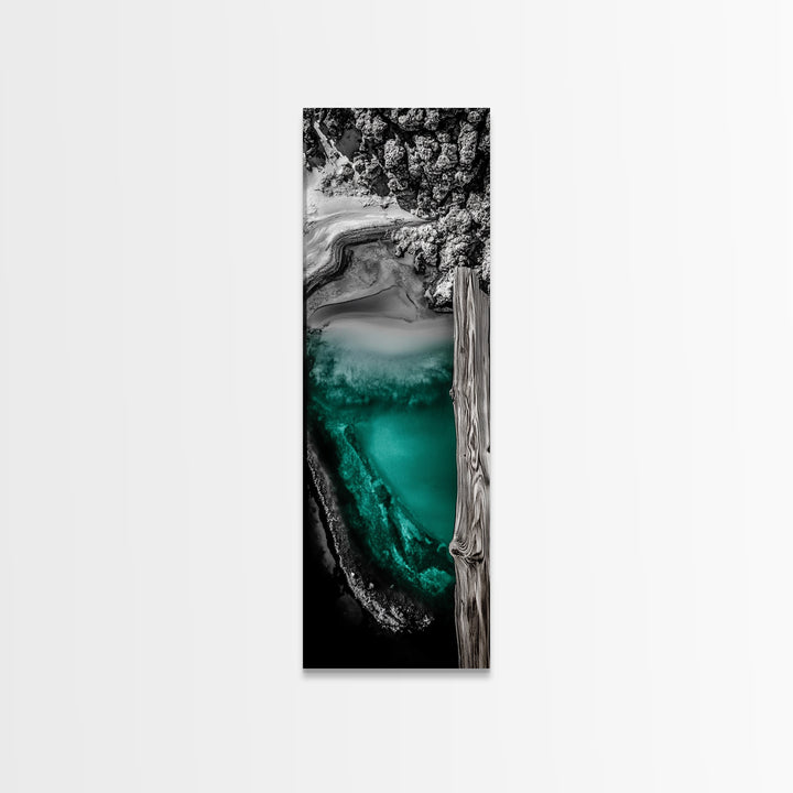 Abstract Landscape, Nature Wall Art, Modern Home Decor, Canvas Print, Blue Green Painting, Living Room Artwork, Large Wall Art