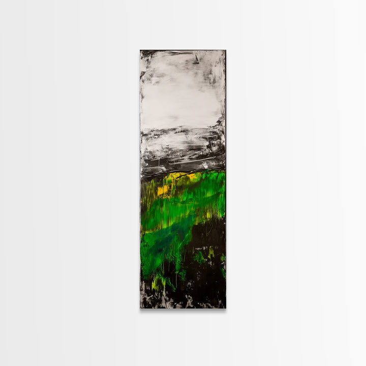 Abstract Meadow, Green Fields, Contemporary Landscape, Nature Inspired Art, Textured Painting, Rustic Wall Decor, Canvas Print