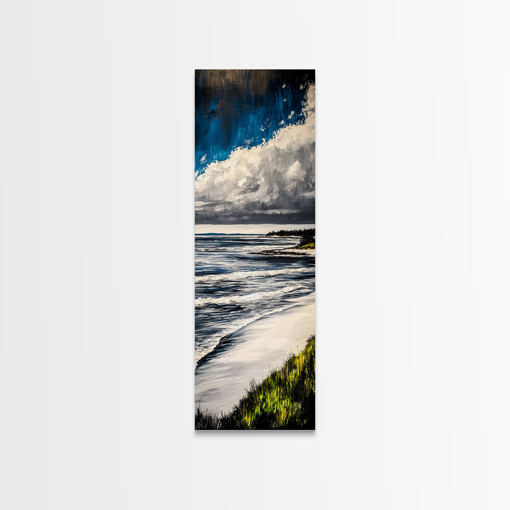 Coastal Blue, Canvas Print, Ocean Painting, Beach House Wall Art, Modern Seascape, Nautical Art, Office Wall Decor, Contemporary Artwork