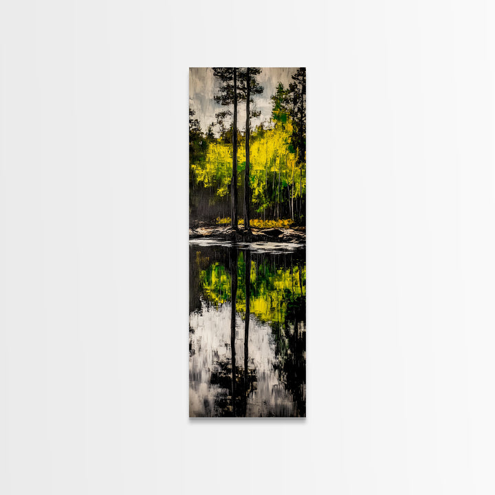 Reflection, Forest, Landscape, Canvas Print, Nature Wall Art, Tranquil Scene, Greenery Art, Serene Home Decor, Zen Office Artwork