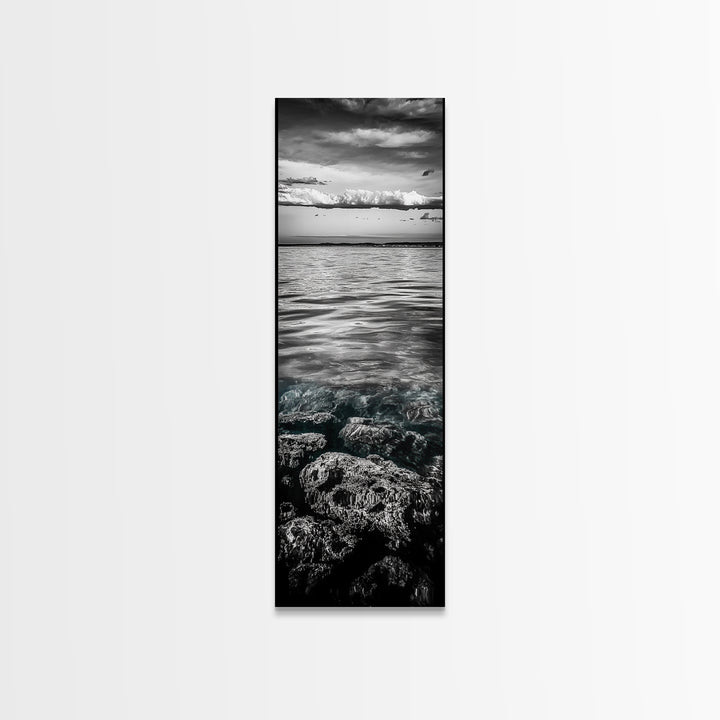 Ocean Depths, Coastal Art, Black and White Photography, Canvas Print, Beach Wall Art, Nautical Decor, Ocean Print, Modern Home Decor