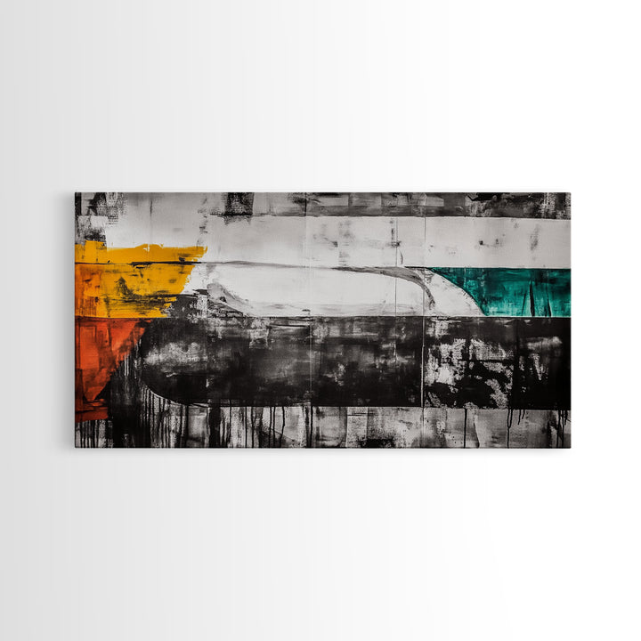 Abstract Art, Modern Minimalist, Black and White, Canvas Print, Bold Geometric, Office Wall Art, Contemporary Home Decor, Unique Design