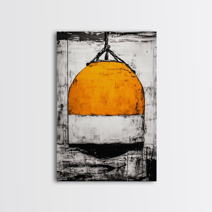 Nautical, Lobster Buoy, Coastal Wall Art, Canvas Print, Maritime Decor, Beach House Art, Ocean Aesthetic, Rustic Nautical Home