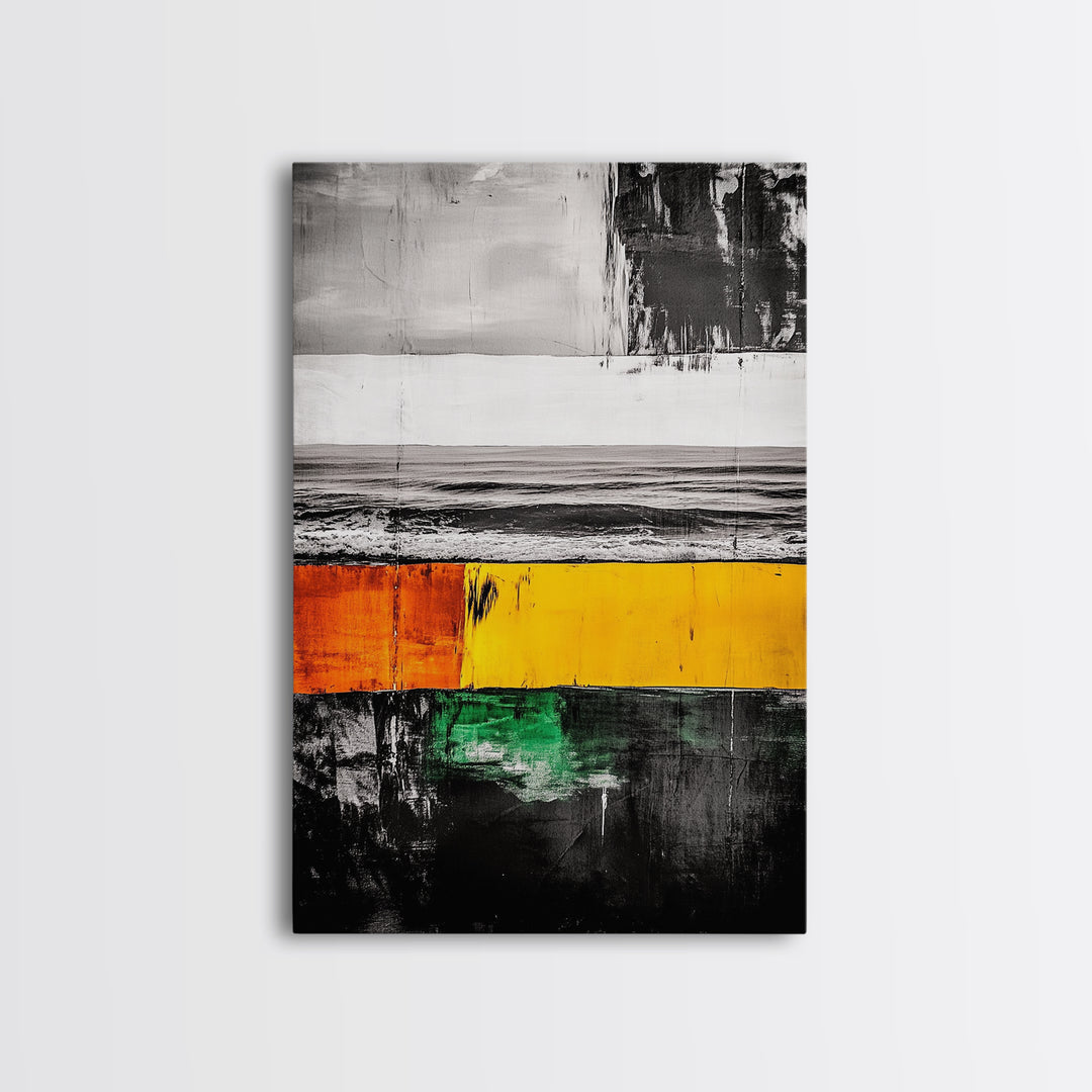 Ocean Horizon, Abstract Seascape, Coastal Wall Art, Modern Beach Decor, Living Room Art, Minimalist Ocean Painting, Canvas Print