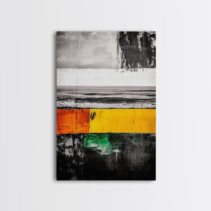 Ocean Horizon, Abstract Seascape, Coastal Wall Art, Modern Beach Decor, Living Room Art, Minimalist Ocean Painting, Canvas Print