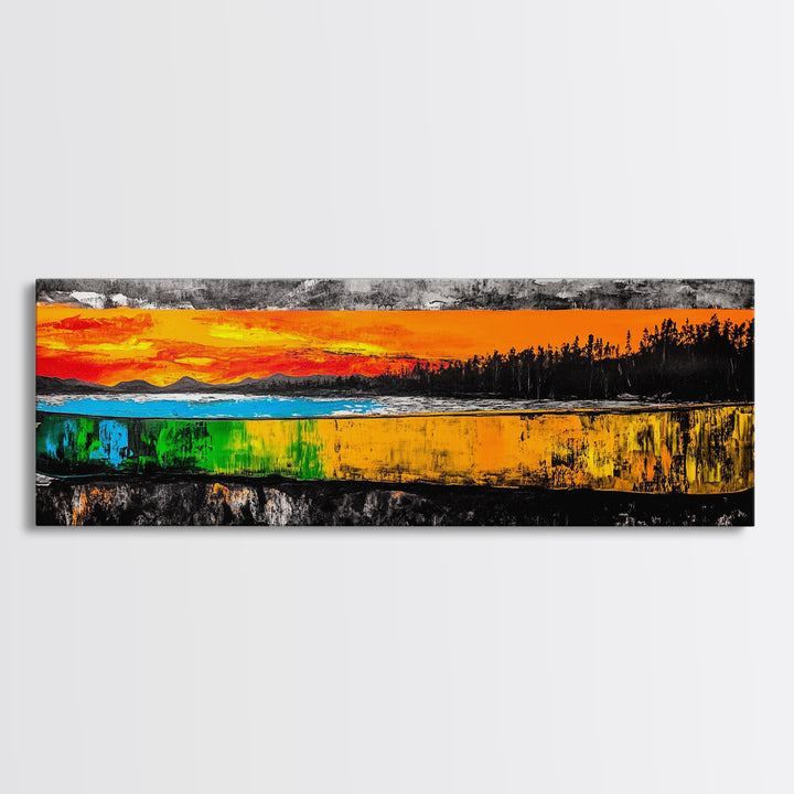 Canoe Reflection, Lake Canvas Print, Nature Wall Art, Rustic Cabin Decor, Adventure Art, Sunset Scene, Living Room Wall Art