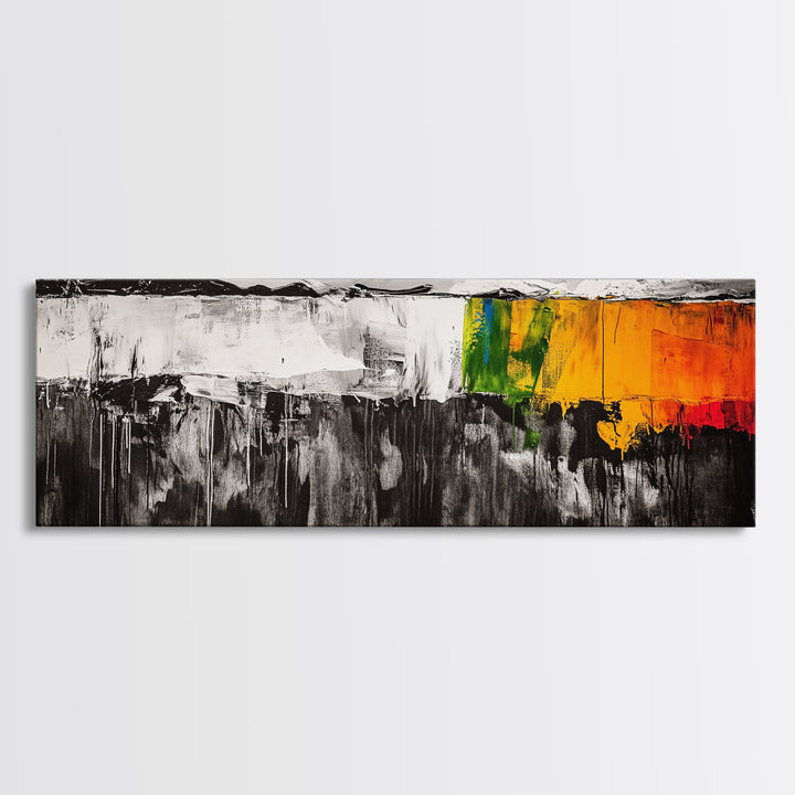 Abstract Mountain Art, Landscape Painting, Modern Boho Decor, Textured Wall Art, Neutral Nature Print, Office Wall Art, Framed Canvas Print