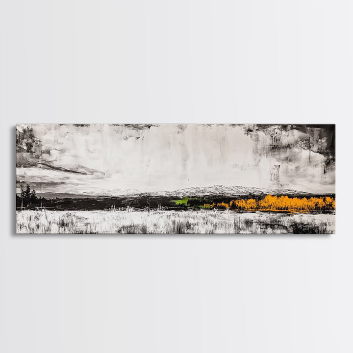 Mountain Fog, Black and White, Minimalist Wall Art, Canvas Print, Misty Hills, Dramatic Nature Scene, Office Wall Art, Tranquil Home Decor