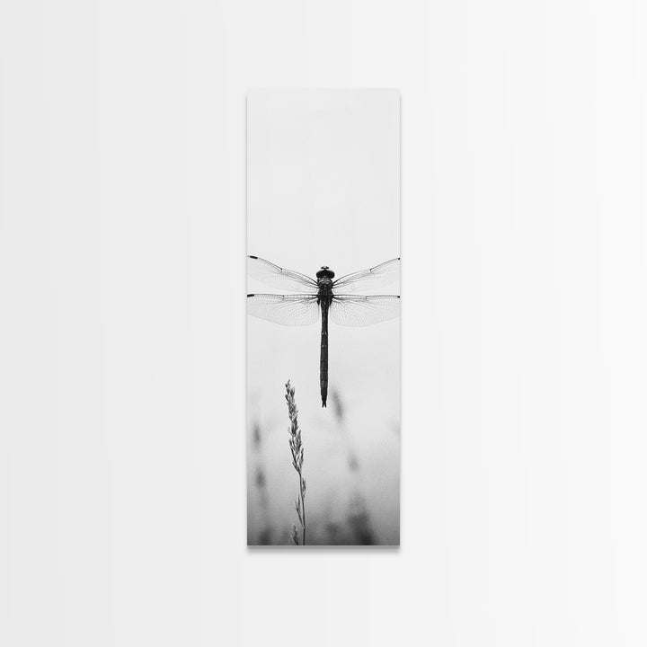 Dragonfly, Nature Wall Art, Insect Print, Minimalist Style, Canvas Print, Neutral Wall Decor, Bedroom Wall Art, Boho Botanical Insect