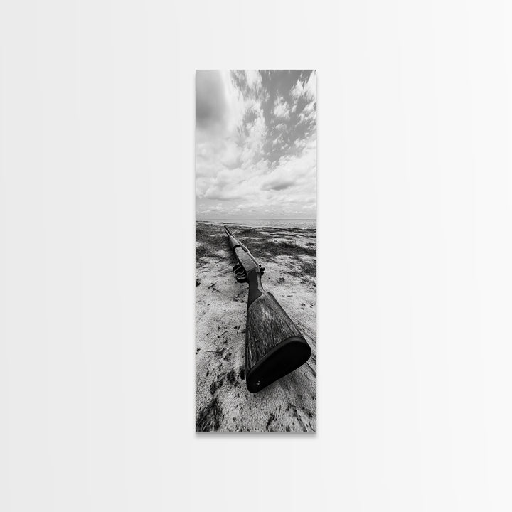 Shotgun Beach, Western Art, Coastal Edge, Canvas Print, Masculine Wall Decor, Cabin Style, Rustic Photography, Dramatic Sky