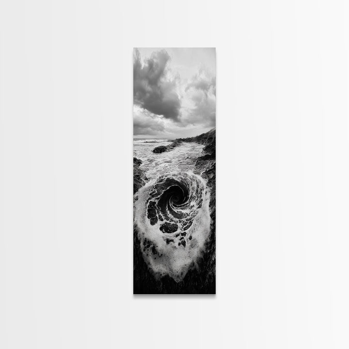 Ocean Vortex, Surreal Wave, Abstract Seascape, Dramatic Sea, Canvas Print, Statement Art, Modern Living Room Wall Art, Bold Decor