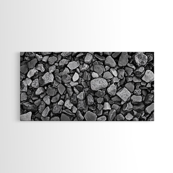 Natural Stone Texture, Dark Rock Pattern, Earthy Wall Background, Canvas Print, Office Wall Art, Modern Industrial Style, Minimalist Style