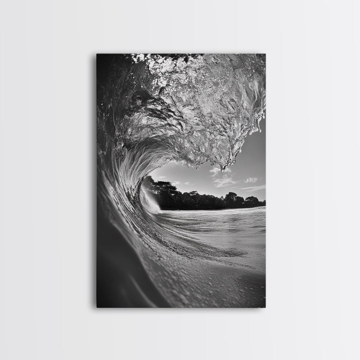 Ocean Wave, Surf Wall Art, Seascape Photography, Framed Canvas Print, Coastal Decor, Beach House Art, Bathroom Wall Art, Minimalist Art