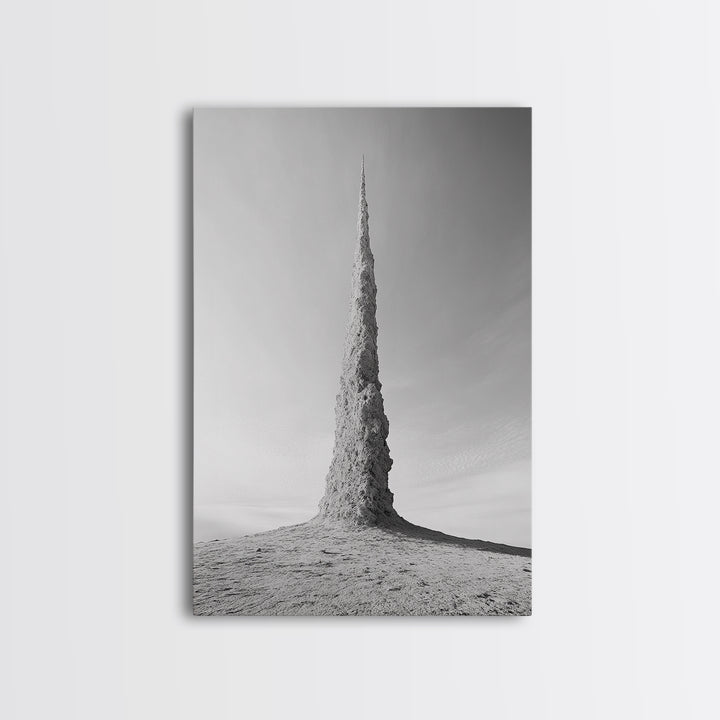 Rock Spire, Desert Sculpture, Abstract Form, Canvas Print, Surreal Landscape Art, Minimalist Wall Decor, Earthy Modern Home Accent