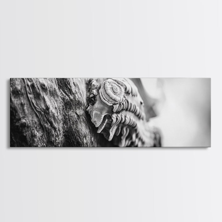 Tree Fungus, Natural Texture, Close-Up Growth, Wood Grain, Framed Canvas Print, Nature Wall Art, Boho Bedroom Decor, Botanical Print