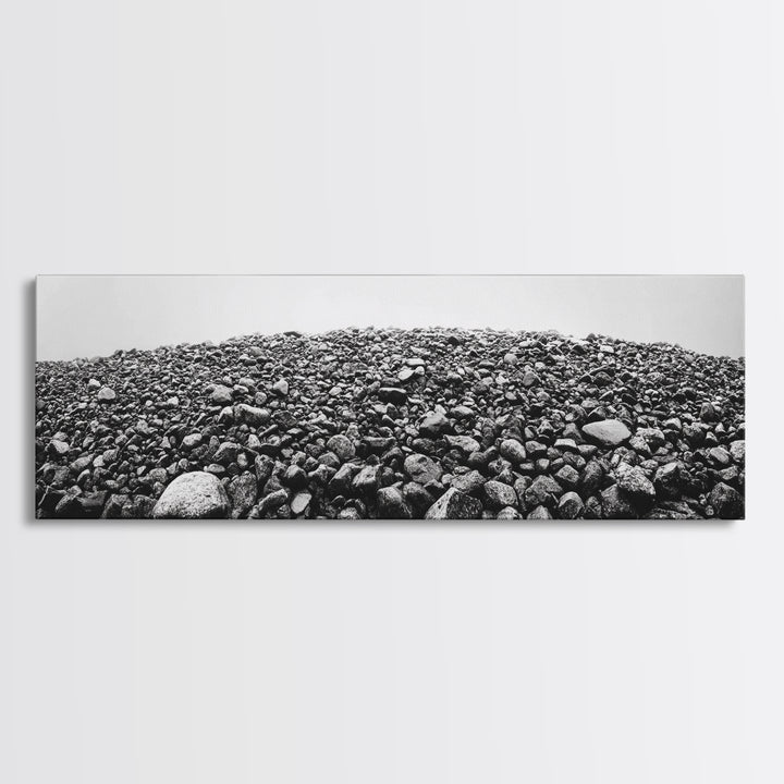 Rock Hill, Stone Texture, Natural Abstract, Canvas Print, Minimalist Wall Art, Monochrome Decor, Modern Entryway Art, Hallway Print