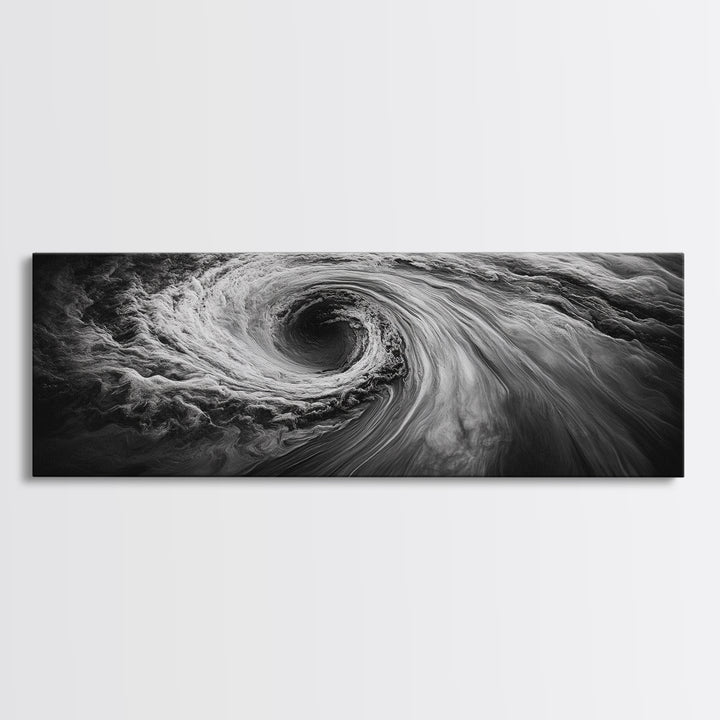 Ocean Vortex, Surreal Motion, Abstract Water, Canvas Print, Modern Coastal Decor, Bathroom Wall Art, Minimalist Abstract Photography