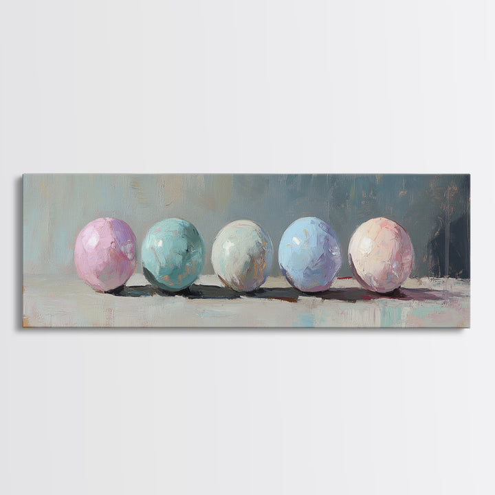 Soft Pastel Spheres Minimalist Wall Art, Abstract Canvas Print, Calming Bedroom Decor, Modern Neutral Home Decor Gift Idea