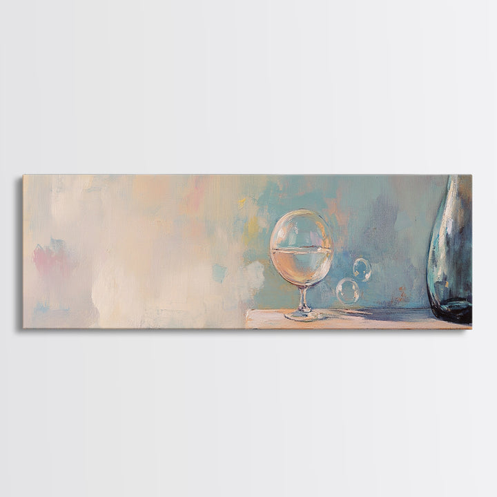 Dreamy Glass Globe And Blue Vase Wall Art, Minimalist Still Life, Neutral Wall Decor, Modern Home Decor, Calming Art Print