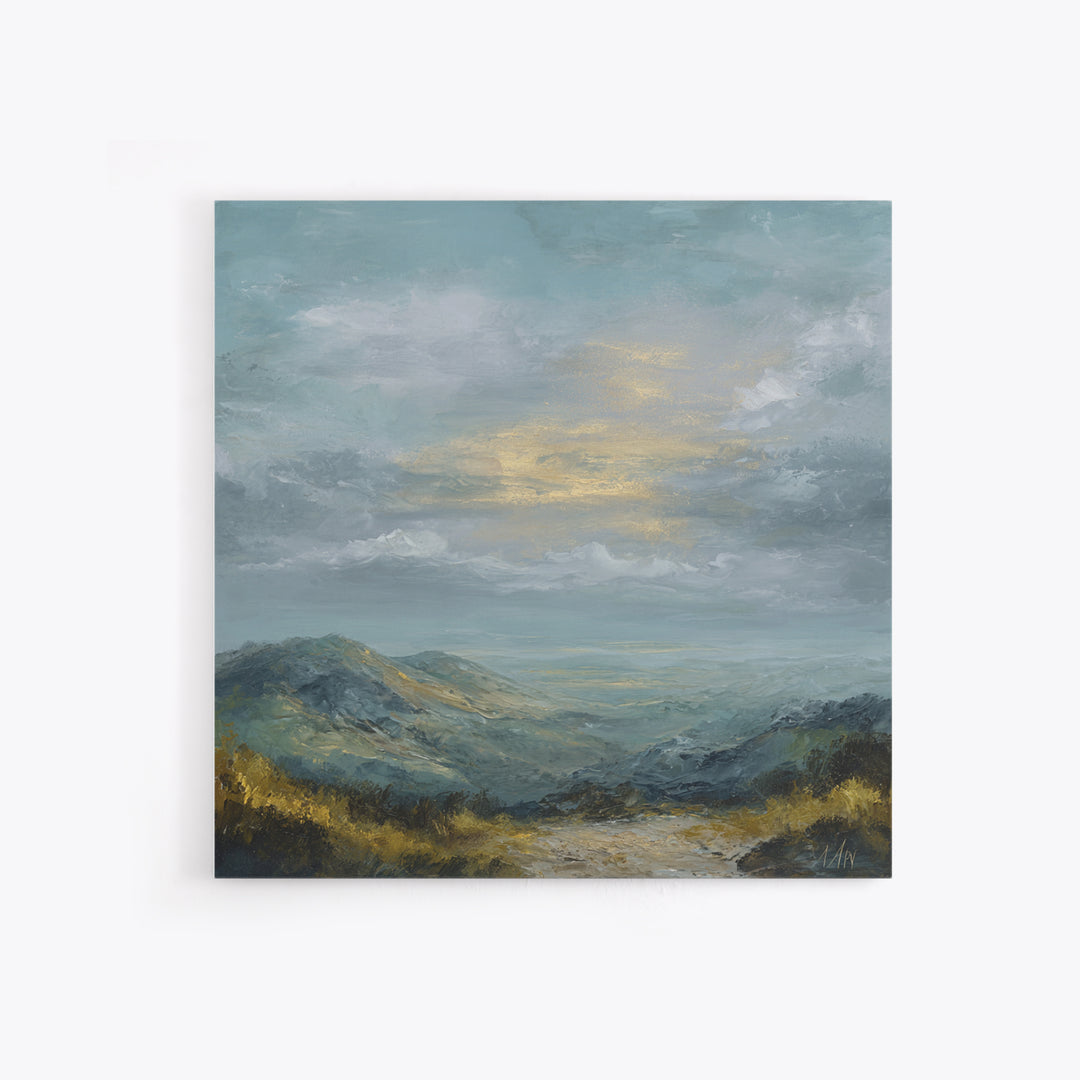 Soft Romantic Landscape Canvas Print, Above Bed Art, Living Room Wall Art, Bedroom Decor, Fine Art, Serenity, Luxury Decor, ABA-1x1-17