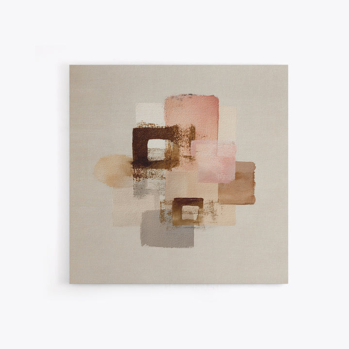 Japandi Ink Shapes Canvas Print, Above Bed Art, Whimsical Decor, Bedroom Decor, Abstract Art, Serenity, Bedroom Wall Decor, ABA-1x1-18