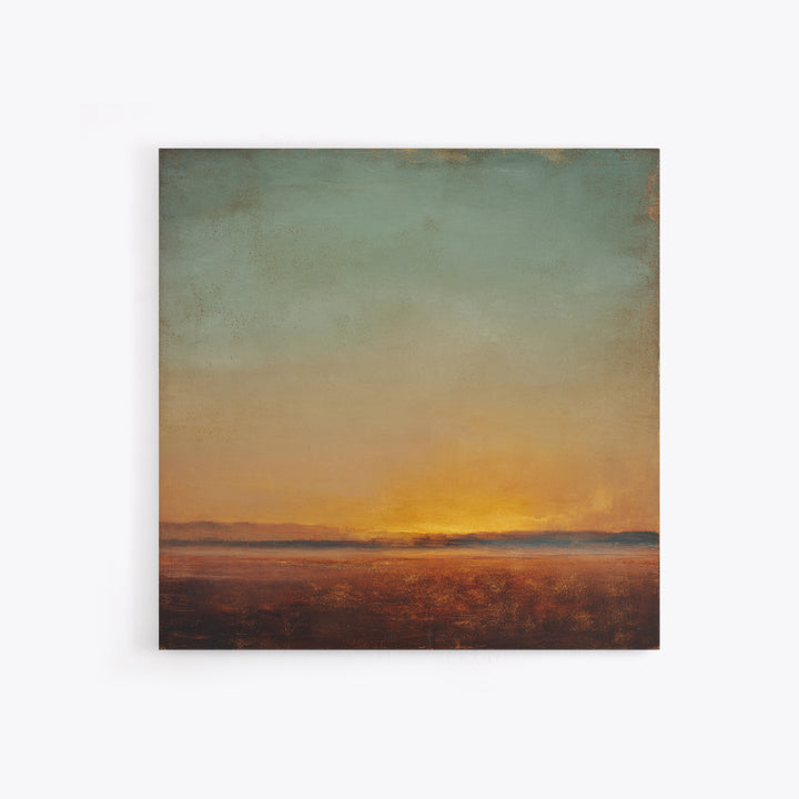 Dreamy Desert Sunset Canvas Print, Above Bed Art, 3 Piece Wall Art, Bedroom Decor, Watercolor Art, Serenity, Textured Painting, ABA-1x1-55