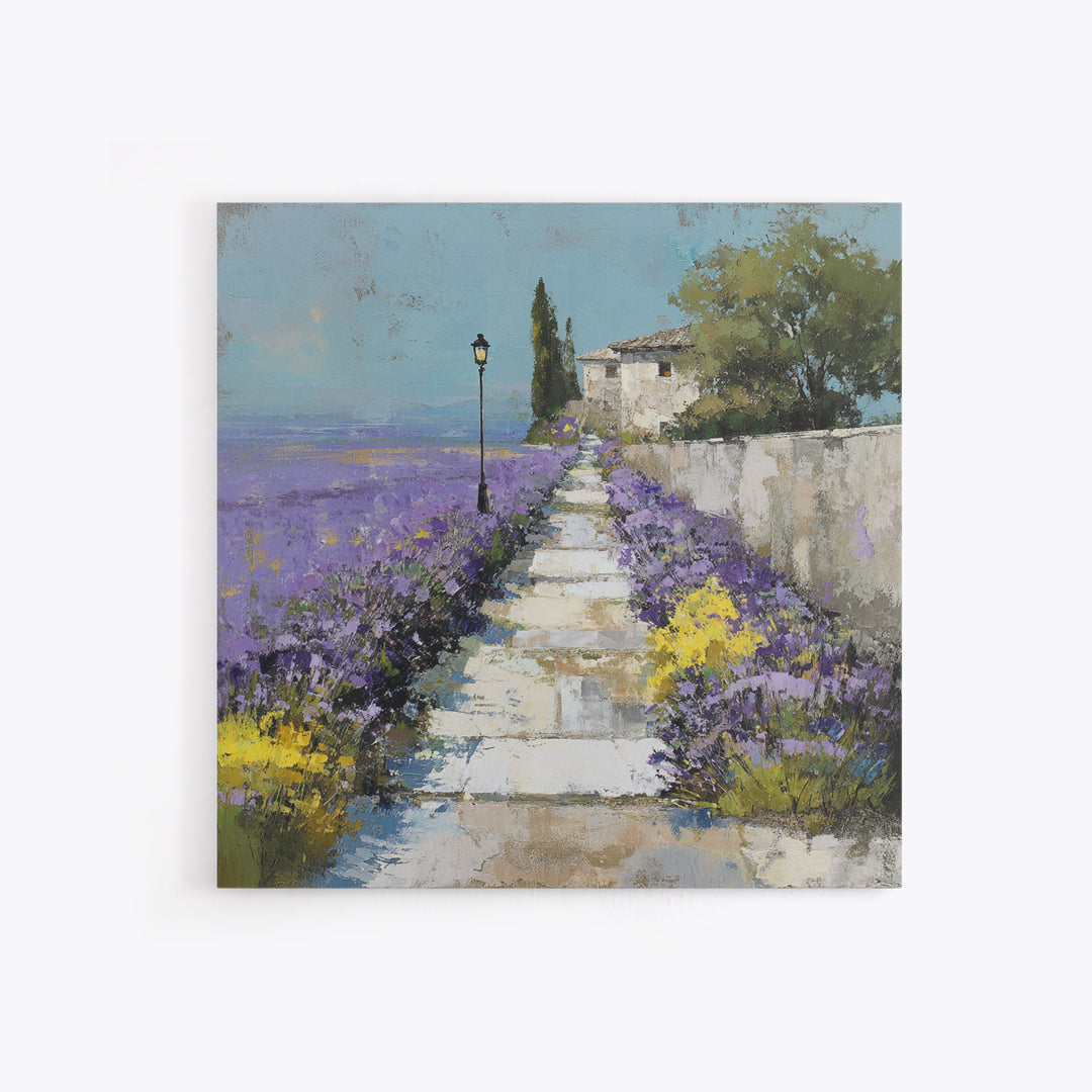 Oversized Lavender Field Framed Canvas Print, Above Bed Art, Home Decor, Bedroom Decor, Fine Art, Serenity, Contemporary Art, ABA-1x1-67