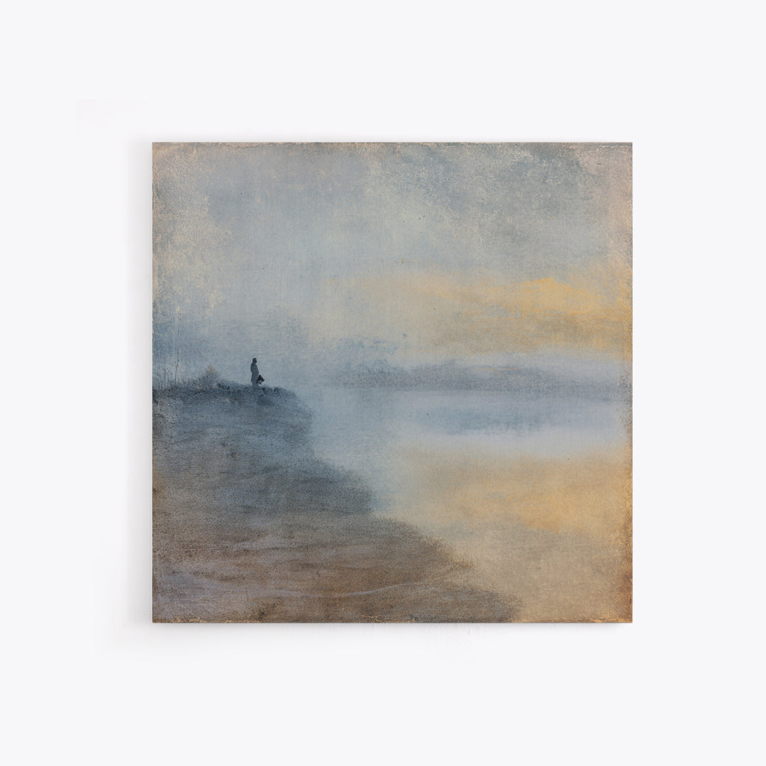 Minimal Two Figure Line Drawing Framed Canvas Print, Above Bed Art, Neutral Decor, Bedroom Decor, Oil Painting, Serenity, ABA-1x1-80