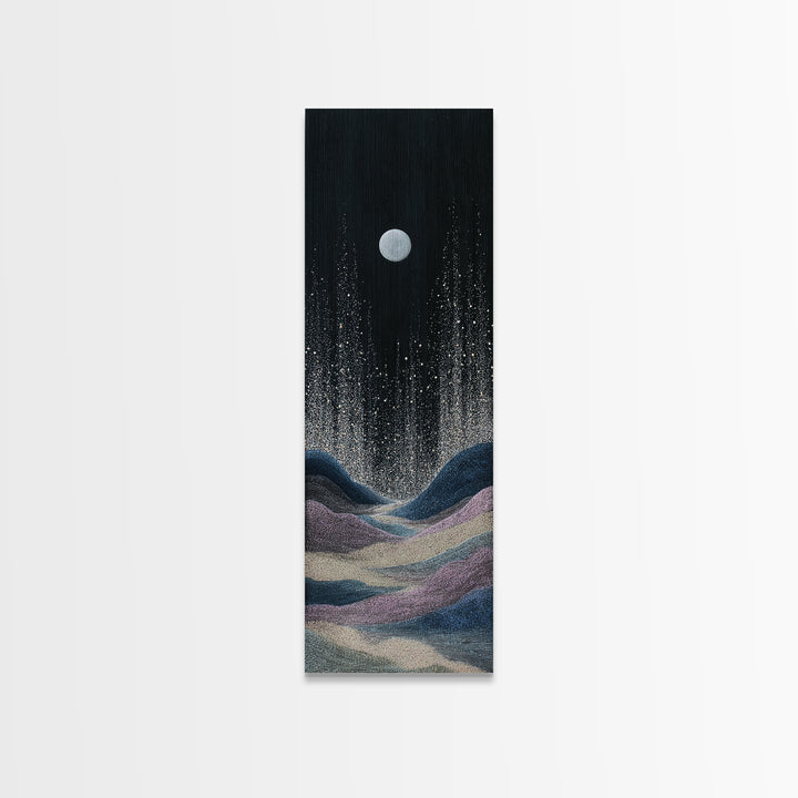 Subtle Celestial Scene Canvas Print, Above Bed Art, Digital Art, Bedroom Decor, Fine Art, Serenity, Living Room Decor, ABA-1x3-25