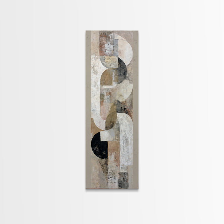 Warm Taupe Abstract Waves Canvas Print, Above Bed Art, Bedroom Decor, Abstract Art, Serenity, Whimsical Decor, ABA-1x3-27