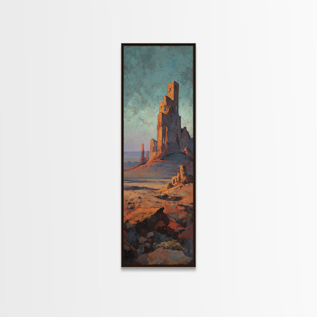 Dreamy Desert Sunset Canvas Print, Above Bed Art, Large Wall Art, Bedroom Decor, Fine Art, Serenity, Japanese Wall Art, ABA-1x3-43