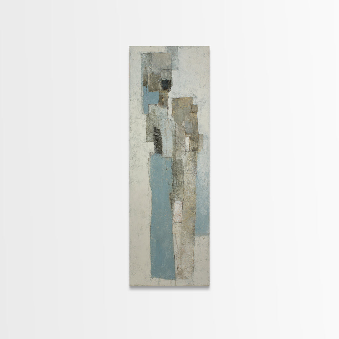 Minimal Two Figure Line Drawing Canvas Print, Above Bed Art, Bedroom Decor, Oil Painting, Serenity, Boho Decor, Western Decor, ABA-1x3-68