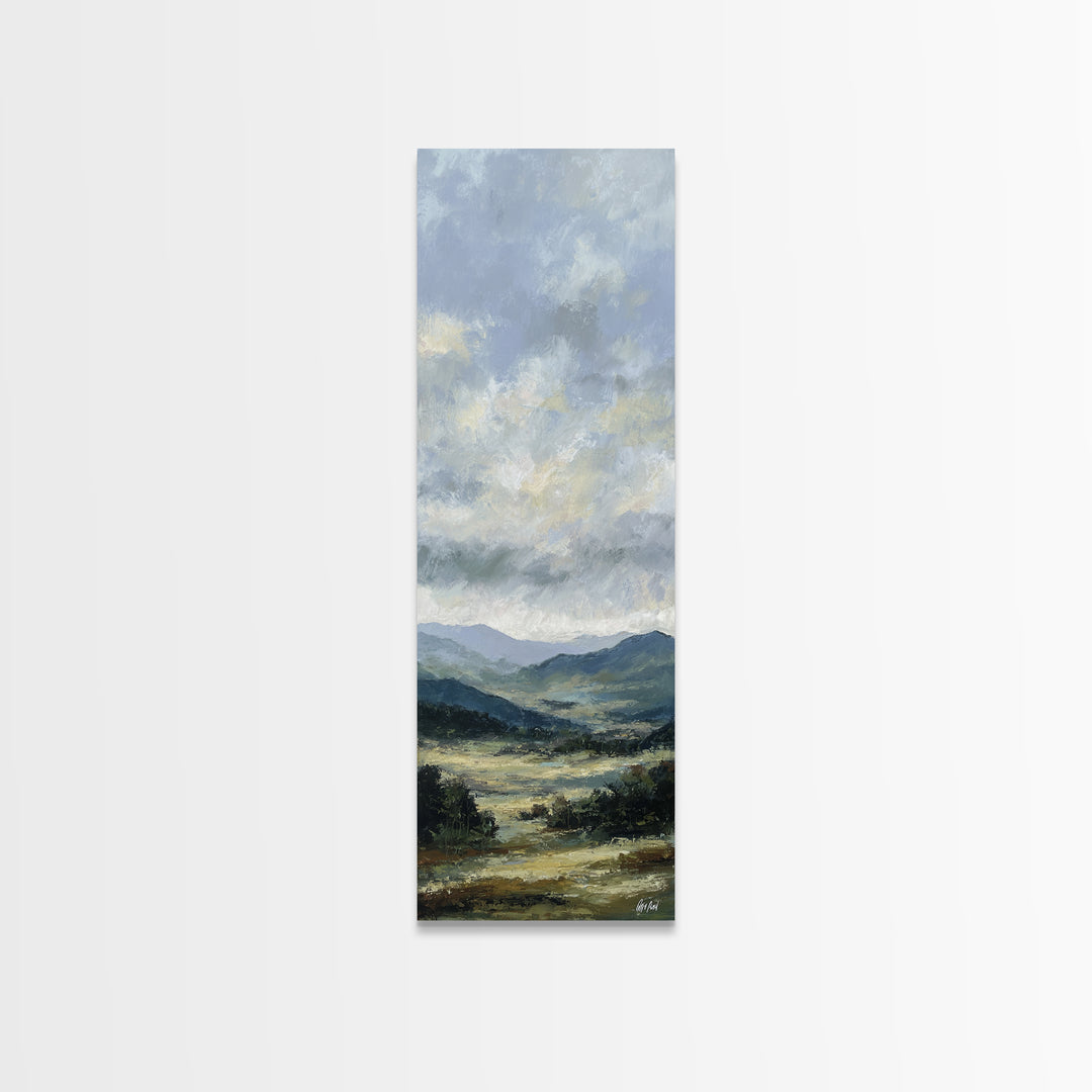 Soft Romantic Landscape Canvas Print, Above Bed Art, Art Print, Bedroom Decor, Fine Art, Serenity, Dorm Decor, Large Wall Art, ABA-1x3-77