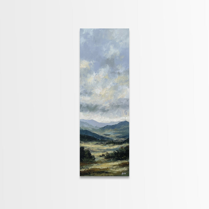 Soft Romantic Landscape Canvas Print, Above Bed Art, Art Print, Bedroom Decor, Fine Art, Serenity, Dorm Decor, Large Wall Art, ABA-1x3-77