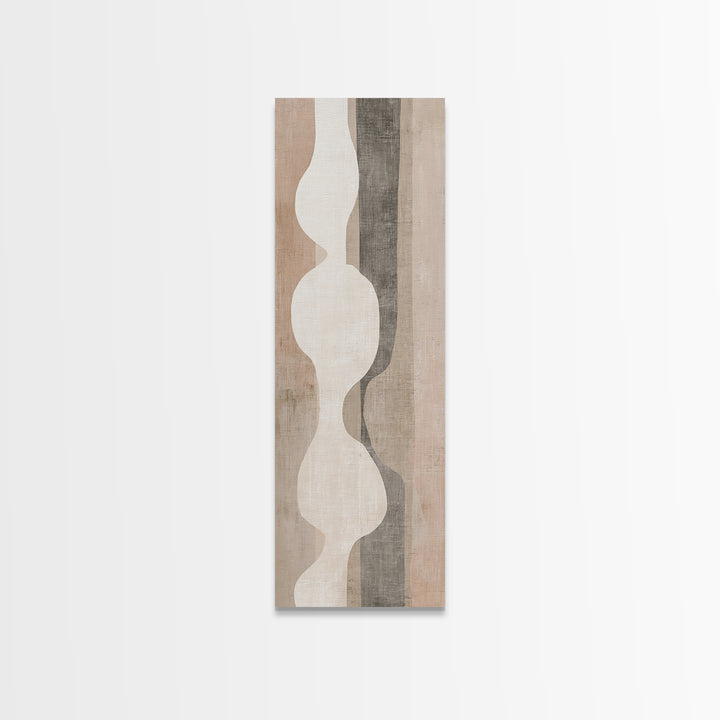 Japandi Ink Shapes Canvas Print, Above Bed Art, Above Bed Decor, Bedroom Decor, Abstract Art, Serenity, Minimalist Decor, ABA-1x3-78